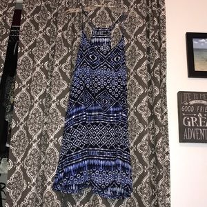 Blue no sleeves summer dress